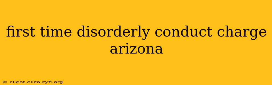 first time disorderly conduct charge arizona