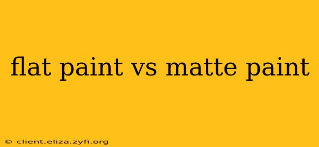 flat paint vs matte paint
