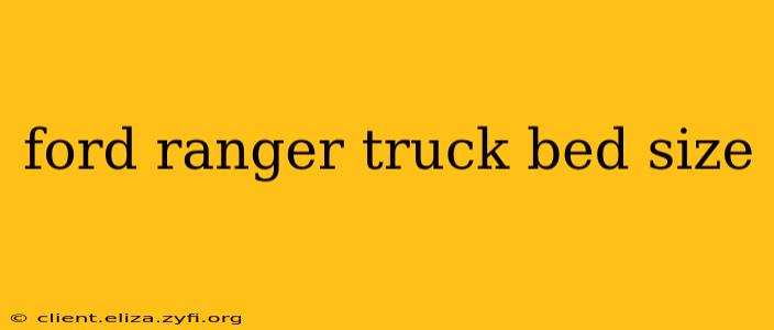 ford ranger truck bed size