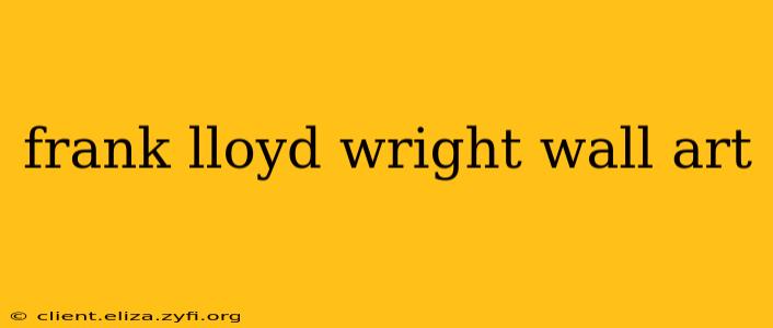 frank lloyd wright wall art
