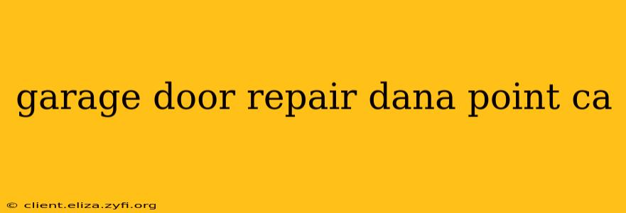 garage door repair dana point ca