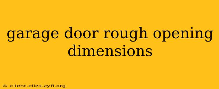 garage door rough opening dimensions