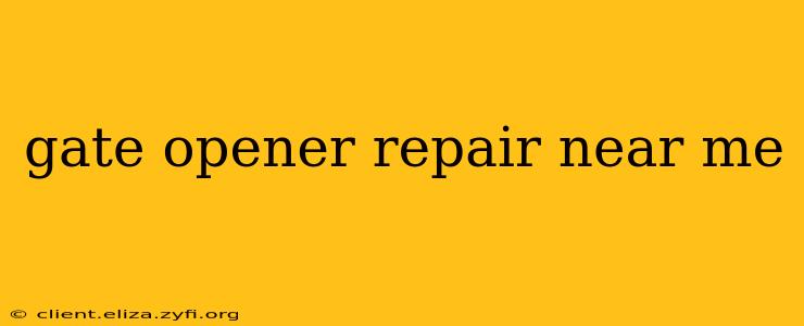 gate opener repair near me