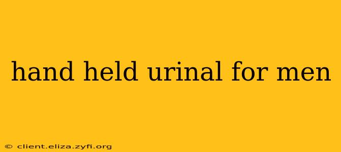 hand held urinal for men