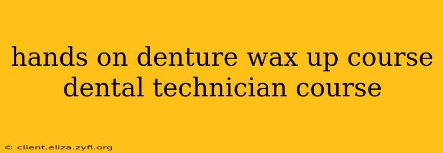 hands on denture wax up course dental technician course