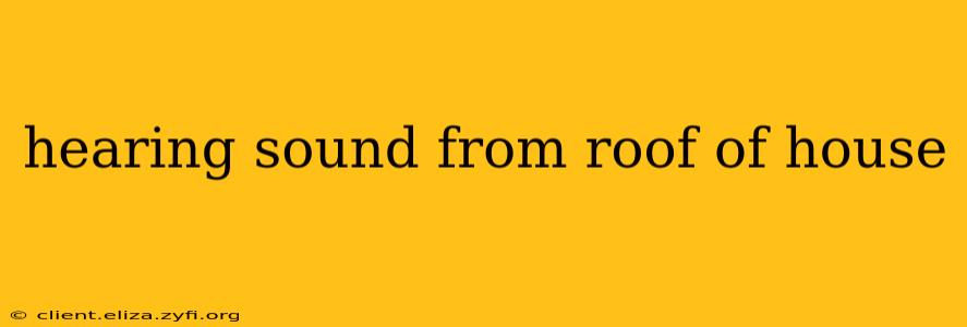 hearing sound from roof of house