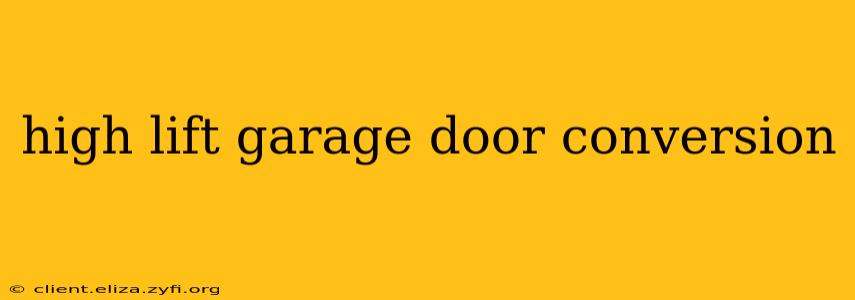 high lift garage door conversion