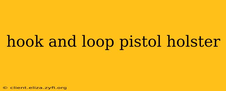 hook and loop pistol holster