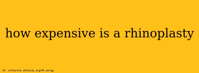 how expensive is a rhinoplasty