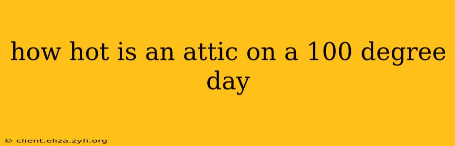 how hot is an attic on a 100 degree day