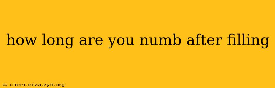 how long are you numb after filling