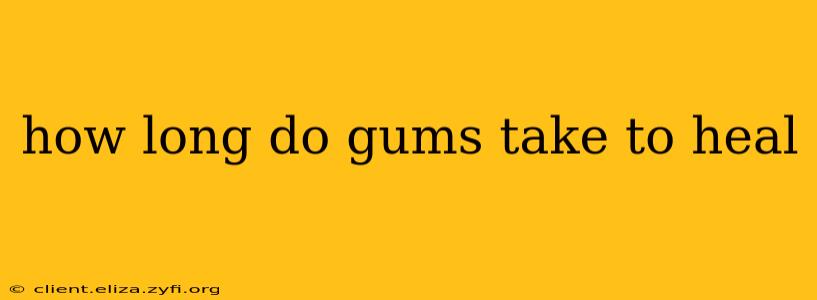 how long do gums take to heal
