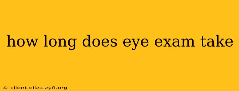 how long does eye exam take