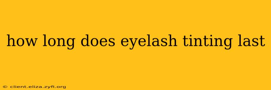 how long does eyelash tinting last