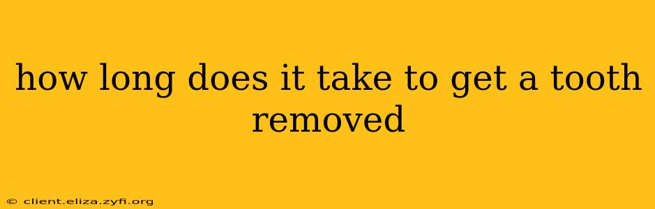 how long does it take to get a tooth removed