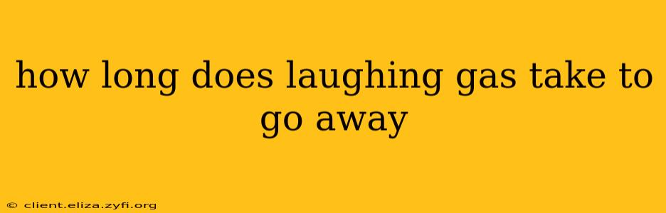 how long does laughing gas take to go away