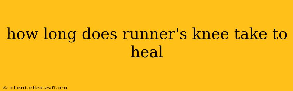 how long does runner's knee take to heal