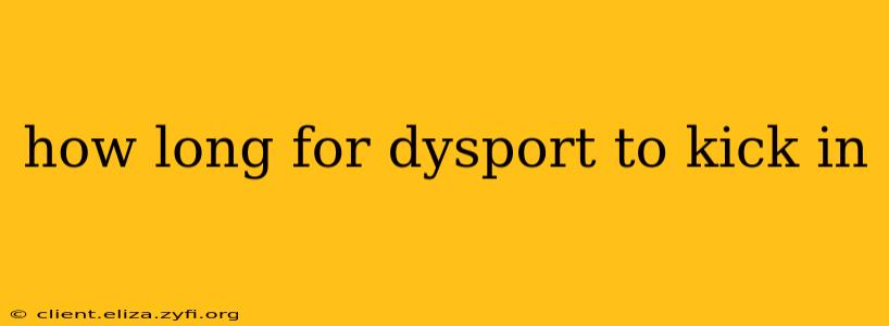 how long for dysport to kick in