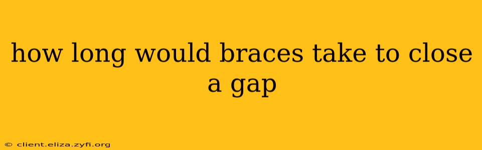 how long would braces take to close a gap
