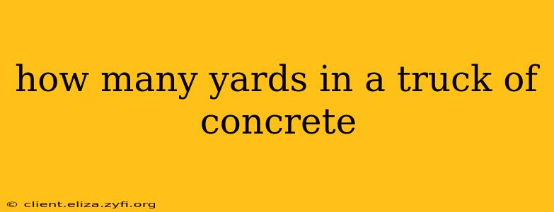 how many yards in a truck of concrete