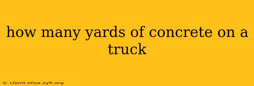 how many yards of concrete on a truck