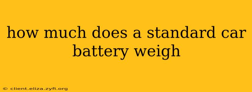 how much does a standard car battery weigh