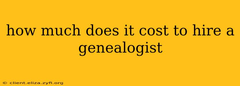 how much does it cost to hire a genealogist