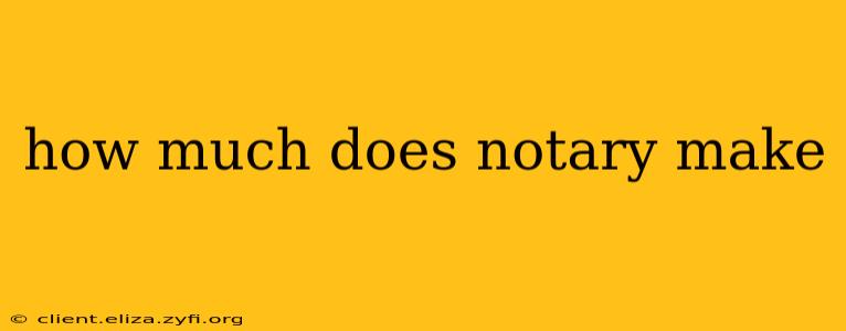 how much does notary make