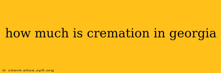 how much is cremation in georgia
