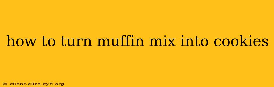 how to turn muffin mix into cookies