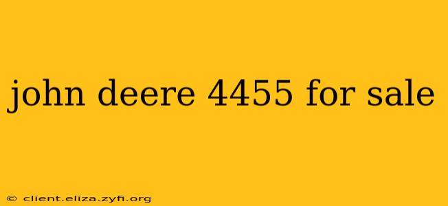 john deere 4455 for sale