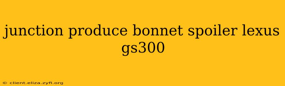 junction produce bonnet spoiler lexus gs300