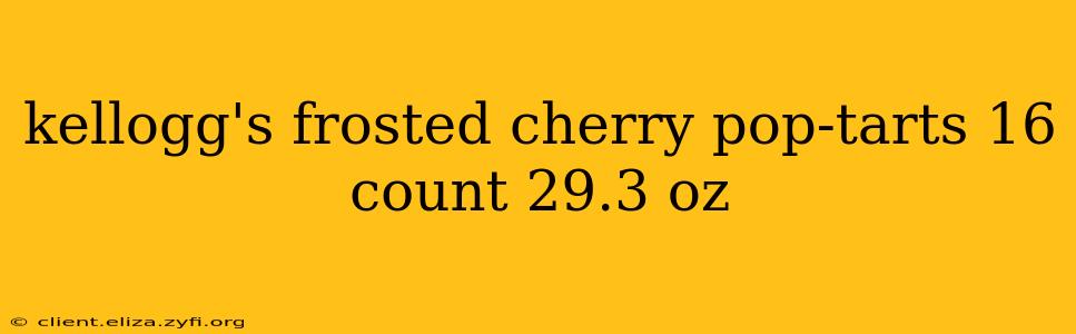kellogg's frosted cherry pop-tarts 16 count 29.3 oz