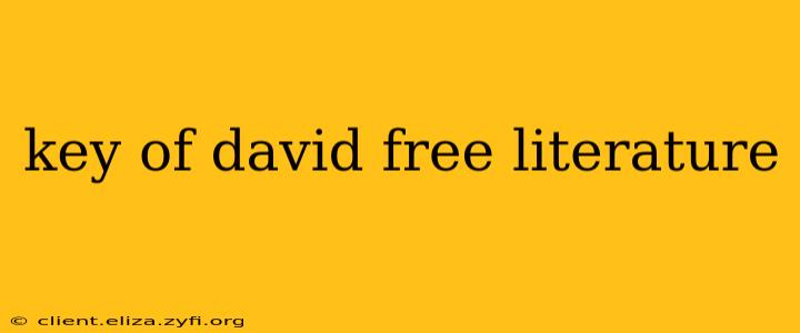 key of david free literature