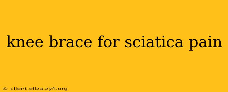 knee brace for sciatica pain