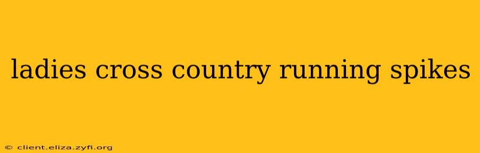 ladies cross country running spikes