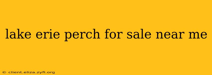 lake erie perch for sale near me