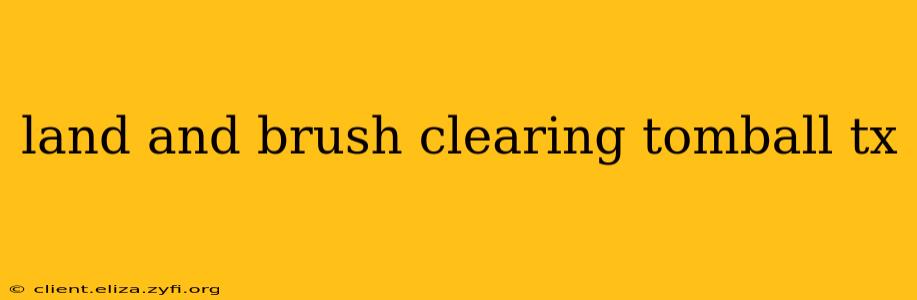 land and brush clearing tomball tx