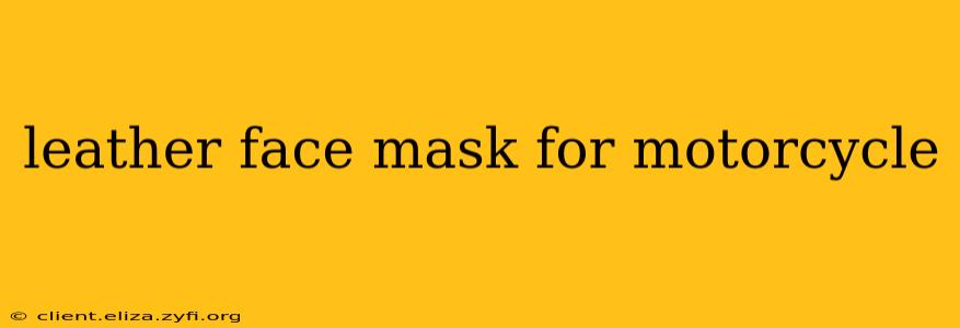 leather face mask for motorcycle
