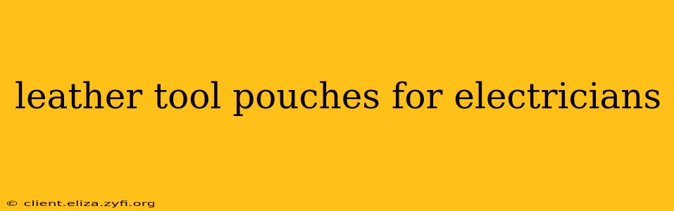 leather tool pouches for electricians