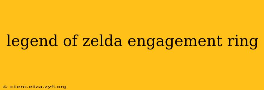 legend of zelda engagement ring