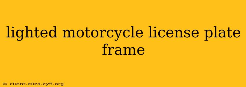 lighted motorcycle license plate frame