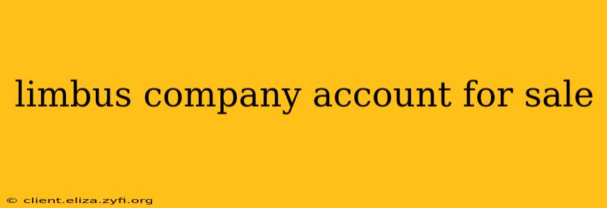 limbus company account for sale