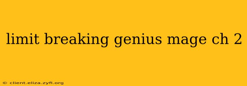 limit breaking genius mage ch 2