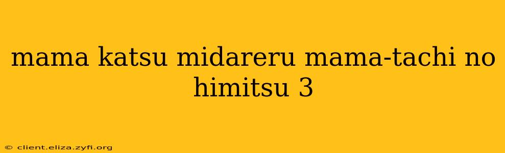 mama katsu midareru mama-tachi no himitsu 3