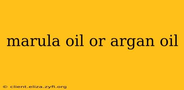 marula oil or argan oil