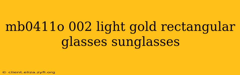 mb0411o 002 light gold rectangular glasses sunglasses