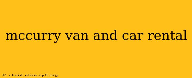 mccurry van and car rental