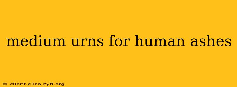 medium urns for human ashes