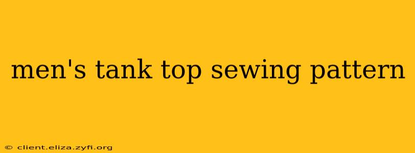 men's tank top sewing pattern